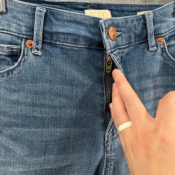 Logo Lavish Jeans Womens 4 Blue Dark Wash Patchwork - Picture 14 of 15